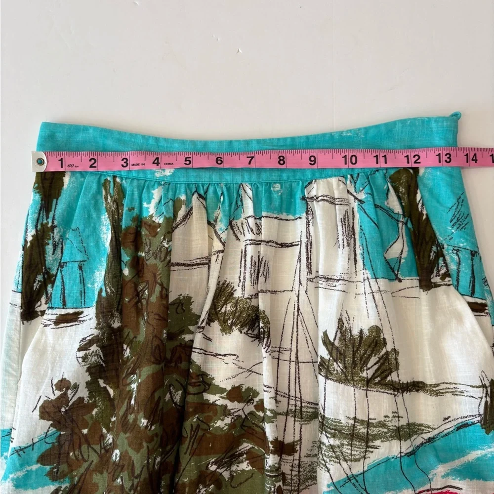 Anthropologie We Love Vera Boat Print Skirt 2 - Picture 8 of 9